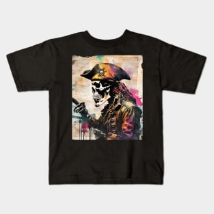 skeletal pirate Kids T-Shirt